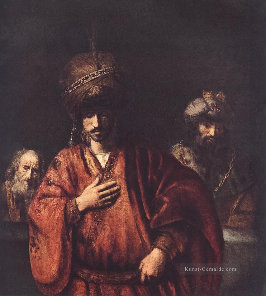 David und Uriah Rembrandt Ölgemälde